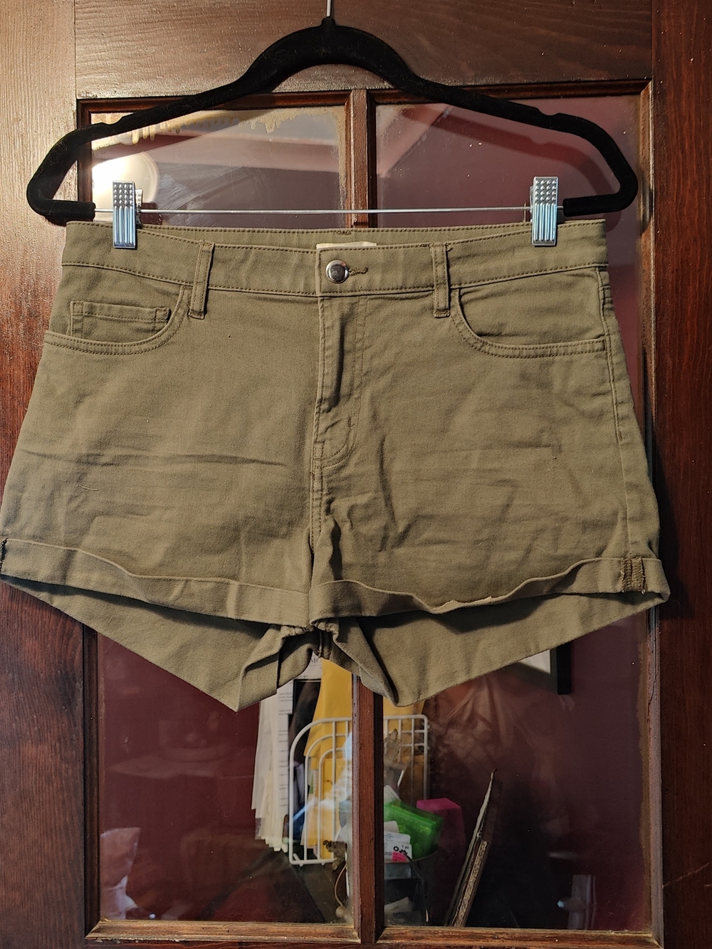 H&M Olive Green Jean Shorts